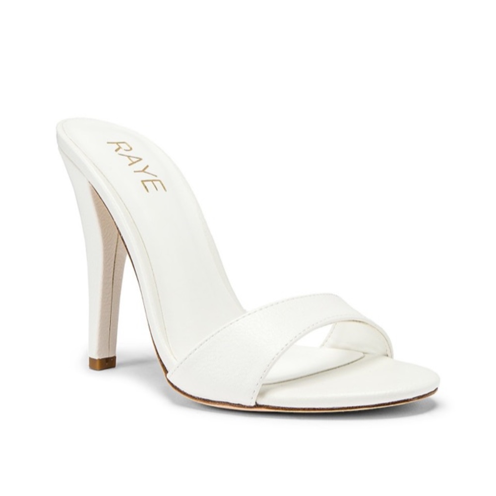 Raye Revolve Cocktail Heels White Open Toe
